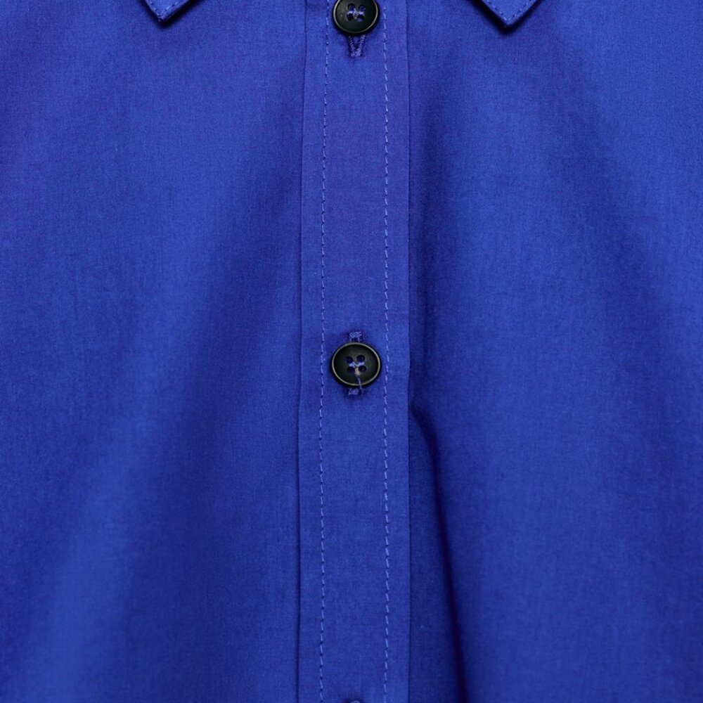 NEVER WORN-Get Ready for Spring- Zara oversized Beautiful "Bluish" Blouse- Large - Picture 6 of 14